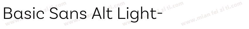 Basic Sans Alt Light字体转换